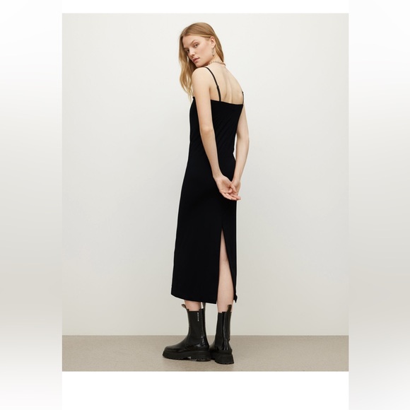 All Saints Charlie Black Midi Dress - Picture 3 of 11